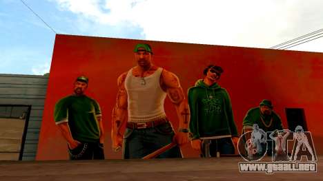 Nuevo  Mural Grove Street Families para GTA San Andreas
