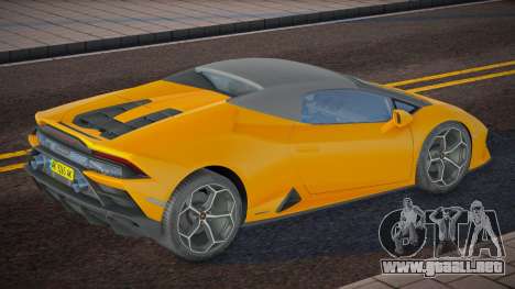 Lamborghini Huracan EVO Spyder Ukr Plate para GTA San Andreas