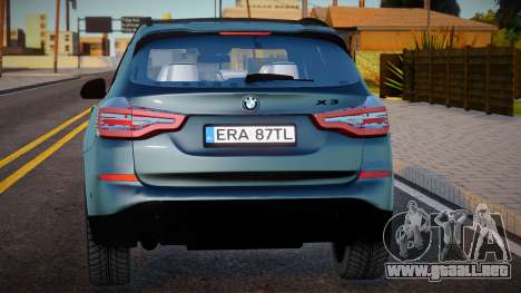 BMW X3 2021 Euro Plate para GTA San Andreas