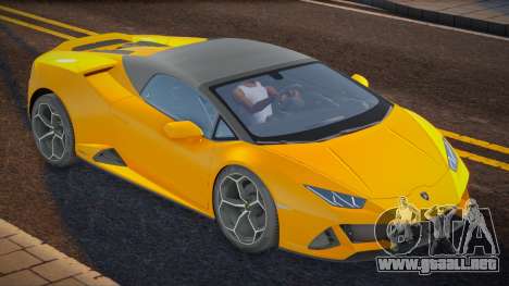 Lamborghini Huracan EVO Spyder Ukr Plate para GTA San Andreas