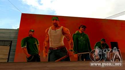 Nuevo  Mural Grove Street Families para GTA San Andreas