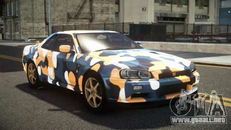 Nissan Skyline R34 UnE V-Spec S10 para GTA 4