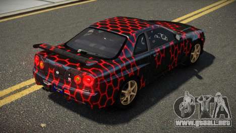 Nissan Skyline R34 UnE V-Spec S5 para GTA 4