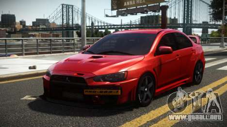 Mitsubishi Lancer Evo X FQ para GTA 4