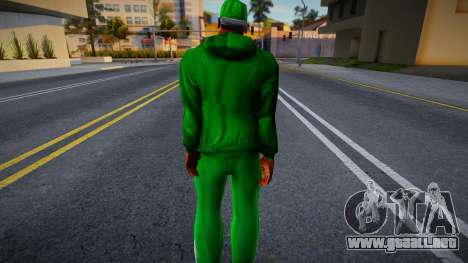 CJ HD Aleatorio En Ropas Verdes para GTA San Andreas