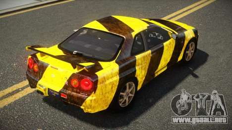 Nissan Skyline R34 UnE V-Spec S6 para GTA 4