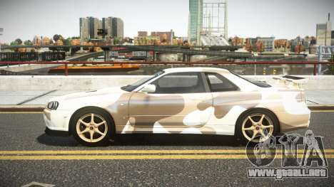 Nissan Skyline R34 UnE V-Spec S1 para GTA 4