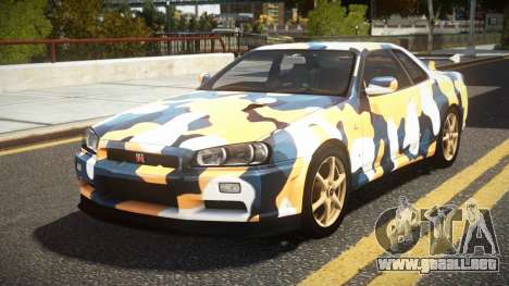 Nissan Skyline R34 UnE V-Spec S10 para GTA 4