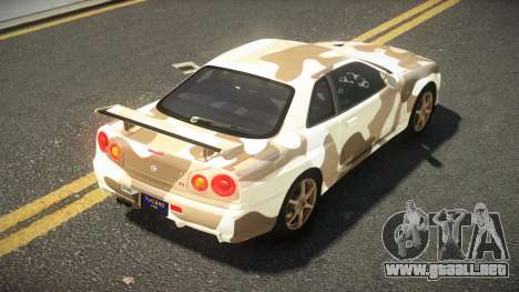 Nissan Skyline R34 UnE V-Spec S1 para GTA 4