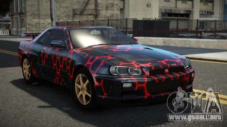 Nissan Skyline R34 UnE V-Spec S5 para GTA 4