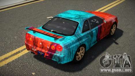 Nissan Skyline R34 UnE V-Spec S2 para GTA 4