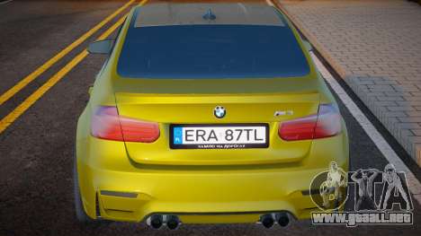 BMW M3 F30 PL Plate para GTA San Andreas