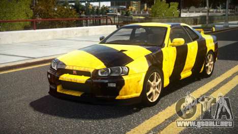 Nissan Skyline R34 UnE V-Spec S6 para GTA 4