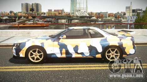 Nissan Skyline R34 UnE V-Spec S10 para GTA 4