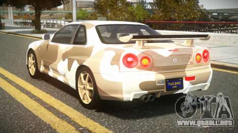 Nissan Skyline R34 UnE V-Spec S1 para GTA 4