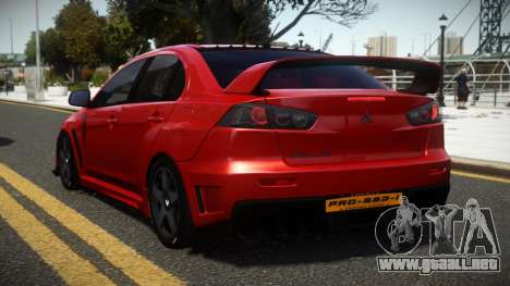 Mitsubishi Lancer Evo X FQ para GTA 4