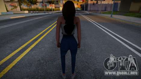 Top blanco y jeans para GTA San Andreas