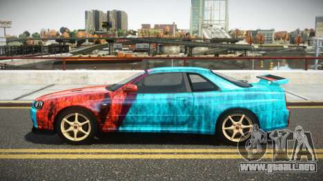 Nissan Skyline R34 UnE V-Spec S2 para GTA 4