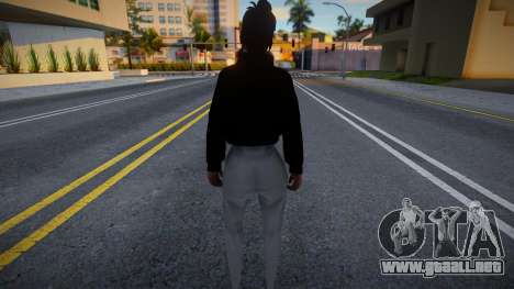 Zipka negra y sudaderas blancas para GTA San Andreas