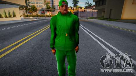 CJ HD Aleatorio En Ropas Verdes para GTA San Andreas