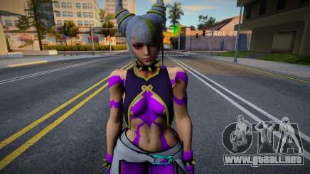 SKIN DE Juri con traje blanco y lila de Street F para GTA San Andreas