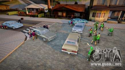 Ataque de Ballas en Grove Street v2 para GTA San Andreas