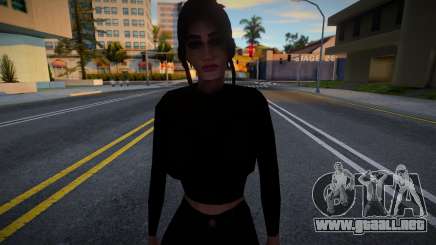 Chaqueta negra y pantalones cortos negros para GTA San Andreas