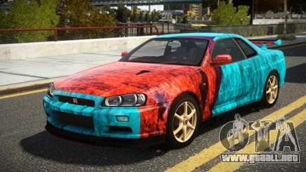 Nissan Skyline R34 UnE V-Spec S2 para GTA 4