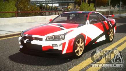 Nissan Skyline R34 UnE V-Spec S8 para GTA 4