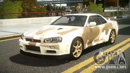 Nissan Skyline R34 UnE V-Spec S1 para GTA 4