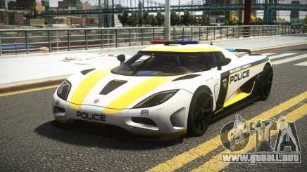 Koenigsegg Agera SC Police para GTA 4