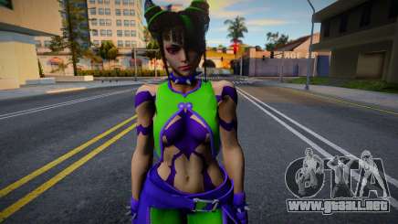 SKIN DE Juri con traje verde y morado de Street para GTA San Andreas