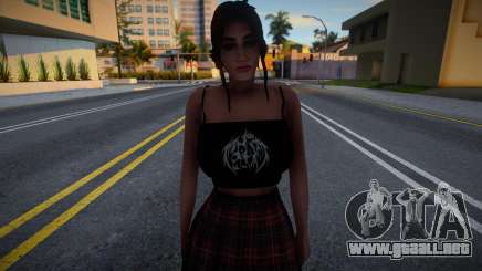 Top y falda negros para GTA San Andreas