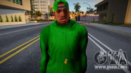 CJ HD Aleatorio En Ropas Verdes para GTA San Andreas