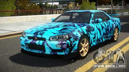 Nissan Skyline R34 UnE V-Spec S9 para GTA 4