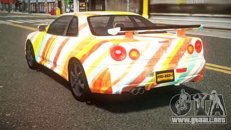 Nissan Skyline R34 L-Sport S8 para GTA 4