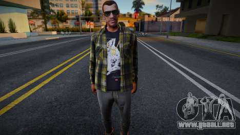 Niko Bellic Casual V1 Flannel W Undershirt v2 para GTA San Andreas