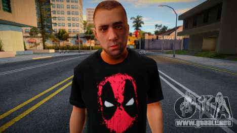 Un hombre con una camiseta de Deadpool para GTA San Andreas