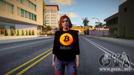 Crypto Girl (logotipo de Bitcoin) para GTA San Andreas