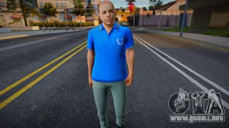 Un hombre con una camiseta azul para GTA San Andreas