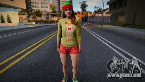 Chica con ropa de Año Nuevo para GTA San Andreas