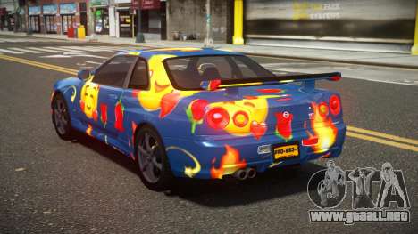 Nissan Skyline R34 L-Sport S6 para GTA 4