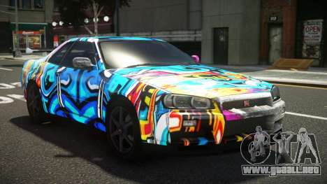 Nissan Skyline R34 L-Sport S14 para GTA 4