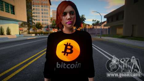 Crypto Girl (logotipo de Bitcoin) para GTA San Andreas