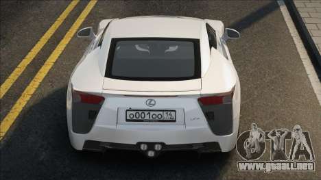 Lexus LFA Driver para GTA San Andreas