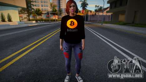 Crypto Girl (logotipo de Bitcoin) para GTA San Andreas