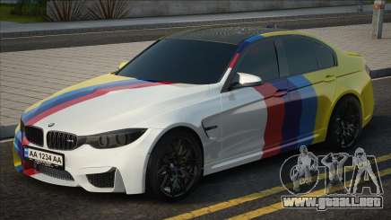 BMW M3 F30 UKR Plate para GTA San Andreas