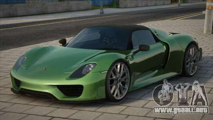Porsche 918 Green para GTA San Andreas