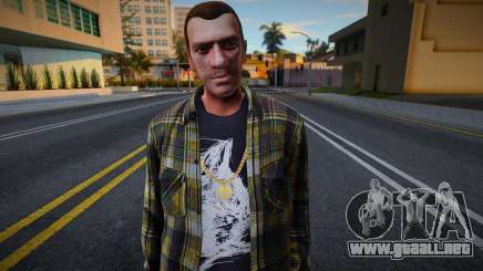 Niko Bellic Casual V1 Flannel W Undershirt v1 para GTA San Andreas