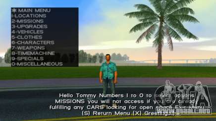 Menú de trucos de CLEO para GTA Vice City